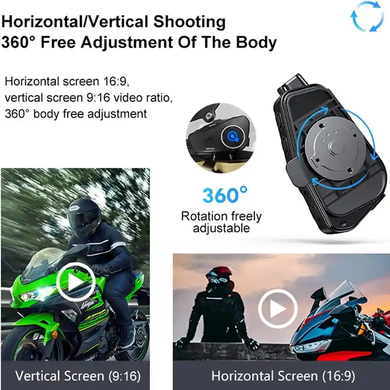 Intercomunicador Camara Moto Casco Bluetooth Manos Libres