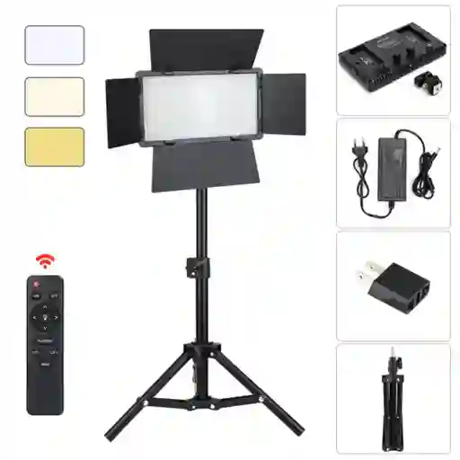 Panel De Luz Led Profesional Recargable 600rgb