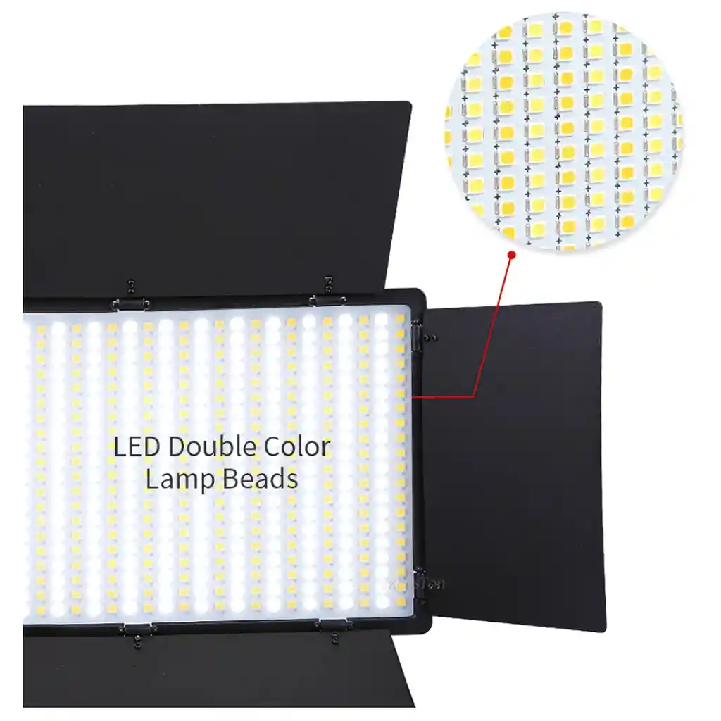 Panel De Luz Led Profesional Recargable 600rgb