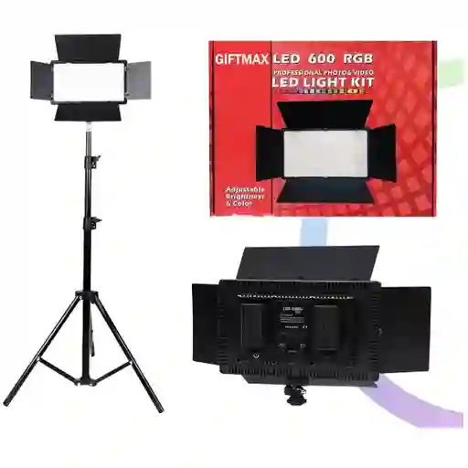 Panel De Luz Led Profesional Recargable 600rgb