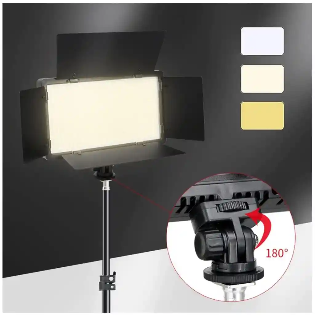 Panel De Luz Led Profesional Recargable 600rgb