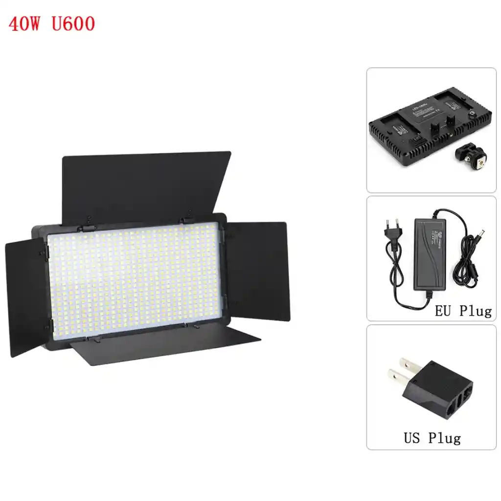 Panel De Luz Led Profesional Recargable 600rgb