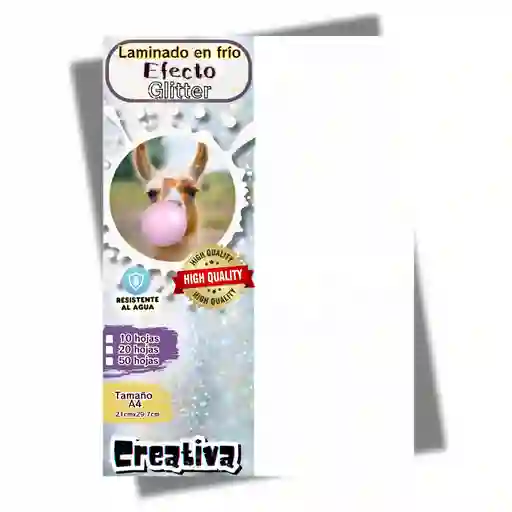 50 Hojas Laminado En Frío Glitter / Escarchado