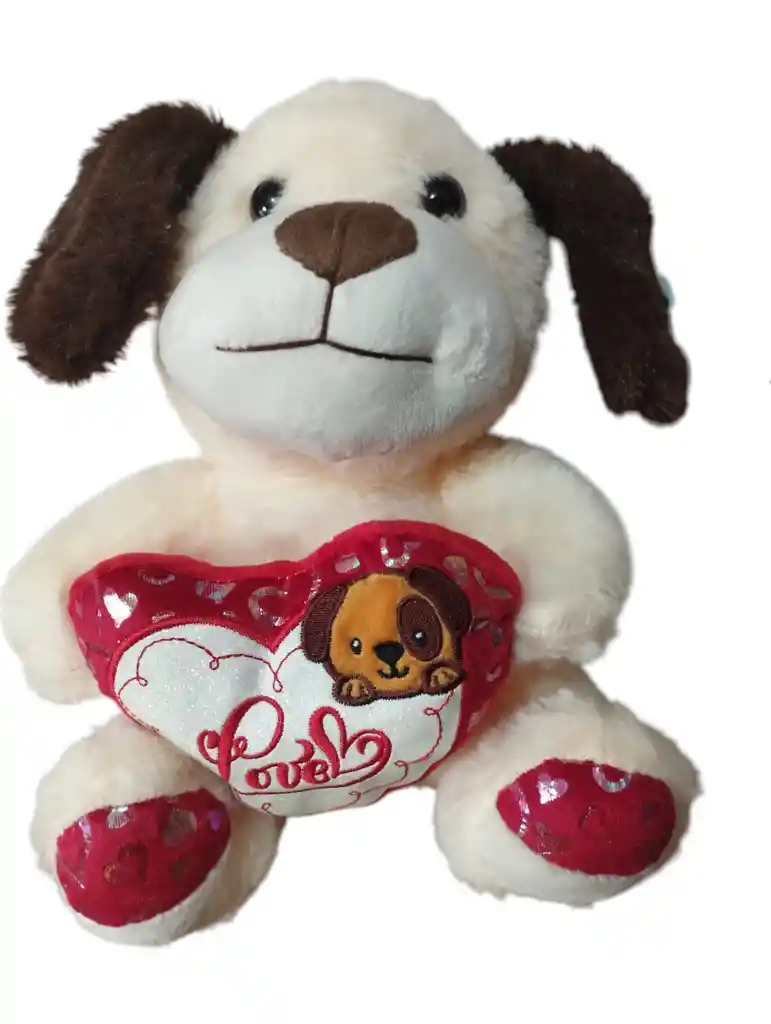Peluche De Perrito Con Corazon