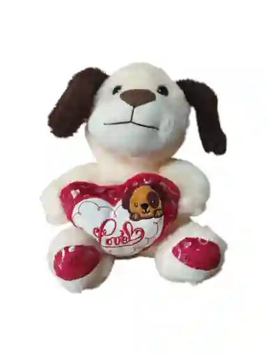 Peluche De Perrito Con Corazon