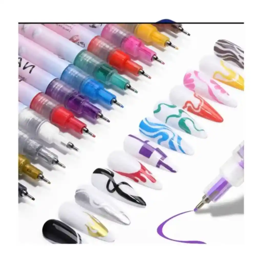 Boligrafo 3d Decoración Uñas Nail Art Abstracta