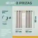 Cortina Blackout 100% Casatua 2 Paños 107x160cm - Gris