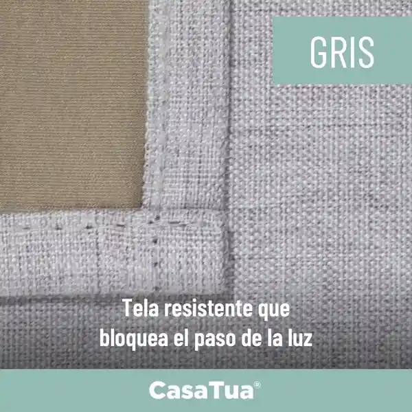 Cortina Blackout 100% Casatua 2 Paños 107x160cm - Gris