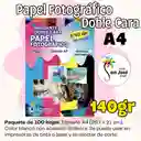 Papel Fotografico Brillante Doble Cara 140grs X100 Hojas