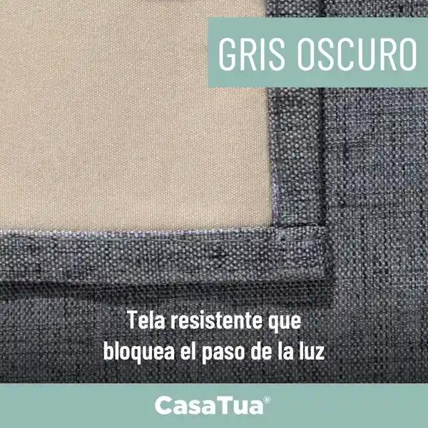 Cortina Blackout 100% Casatua 2 Paños 107x160cm - Gris Oscuro