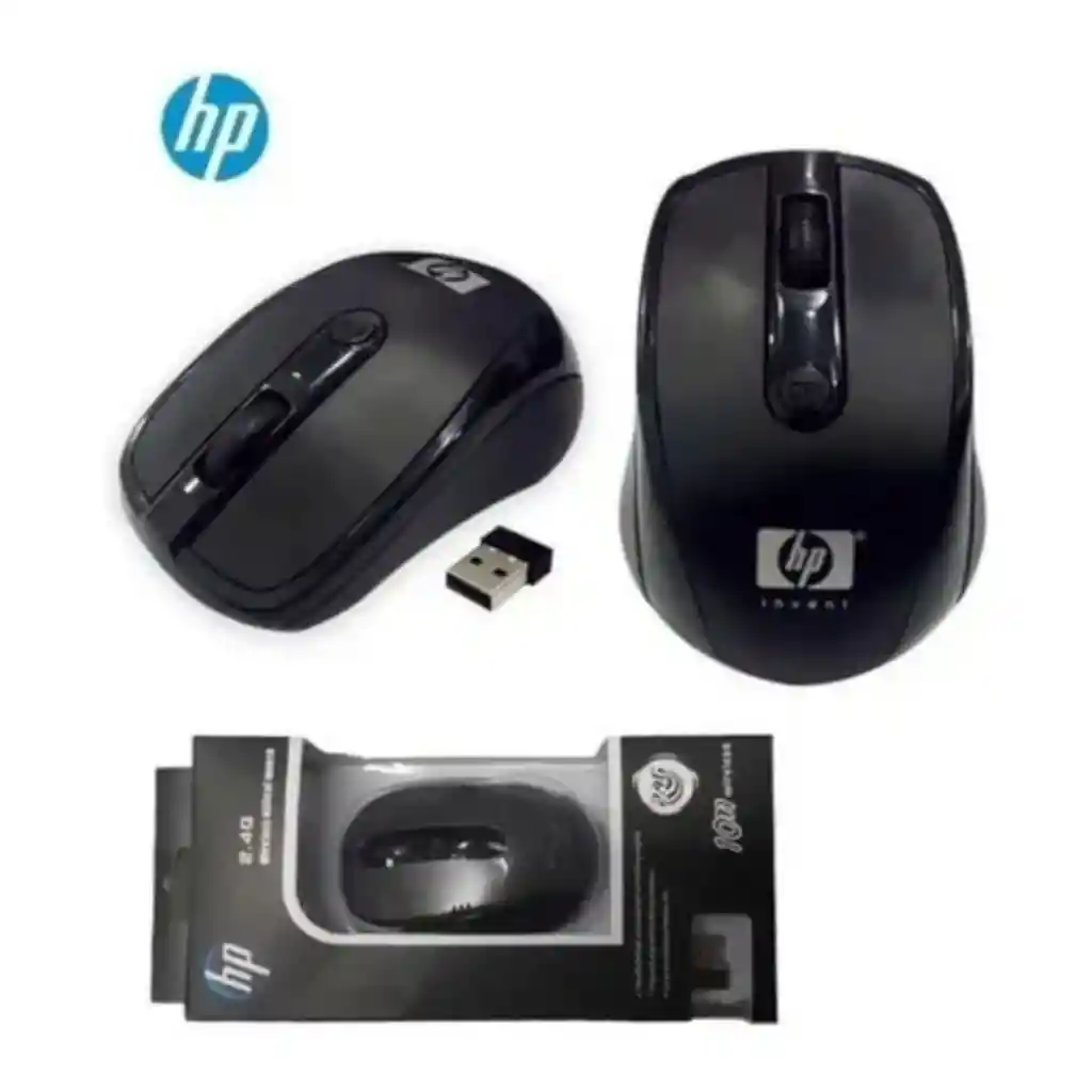 Mouse Óptico Hp 2,4g Ajustable 4 Botones Nuevo Color Azul
