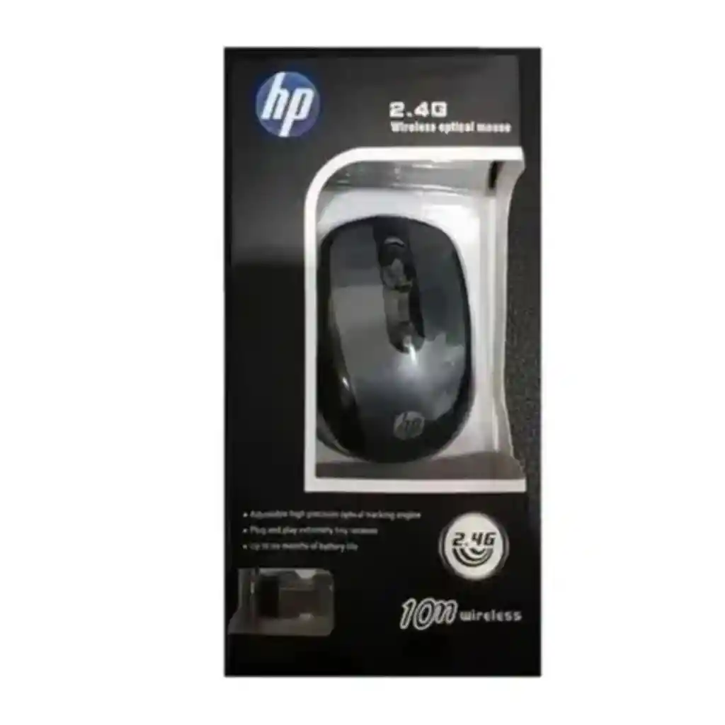 Mouse Óptico Hp 2,4g Ajustable 4 Botones Nuevo Color Gris