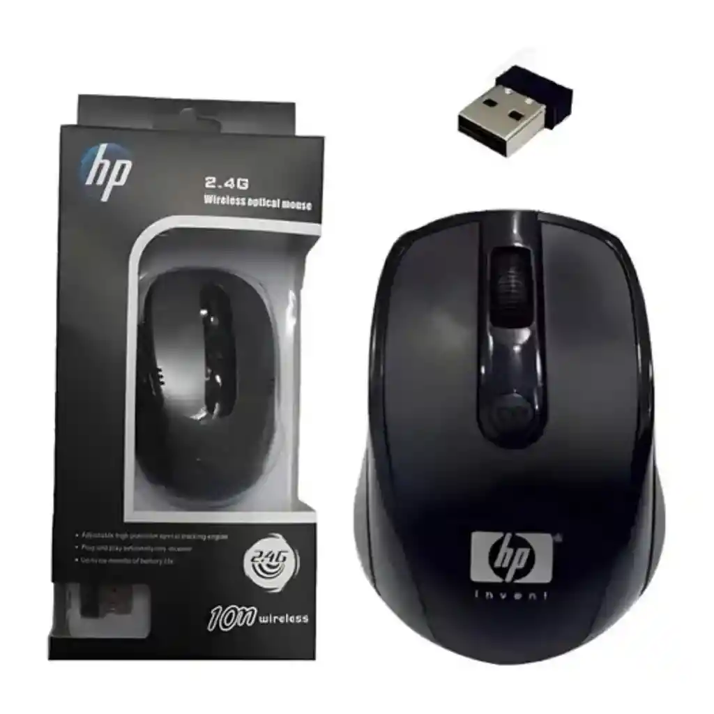 Mouse Óptico Hp 2,4g Ajustable 4 Botones Nuevo Color Gris