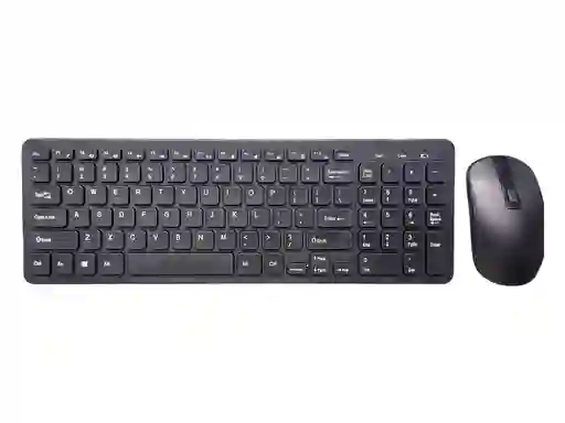 Combo Teclado Y Mouse Inalámbrico Diseño Profesional Km-520 Negro
