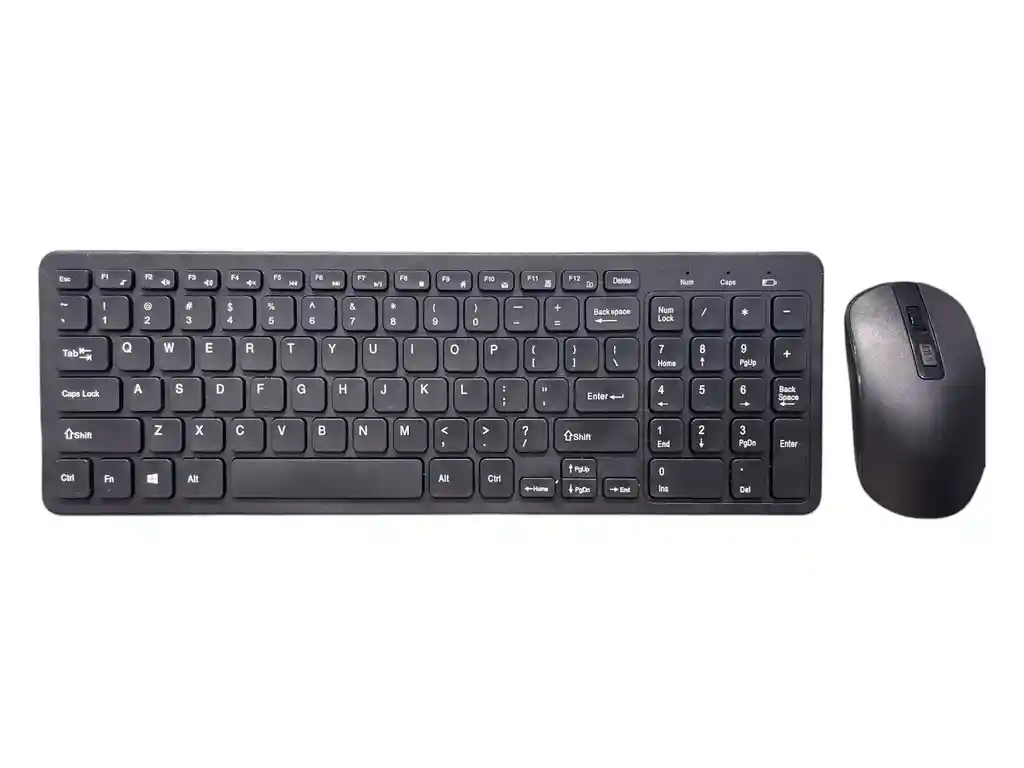 Combo Teclado Y Mouse Inalámbrico Diseño Profesional Km-520 Negro