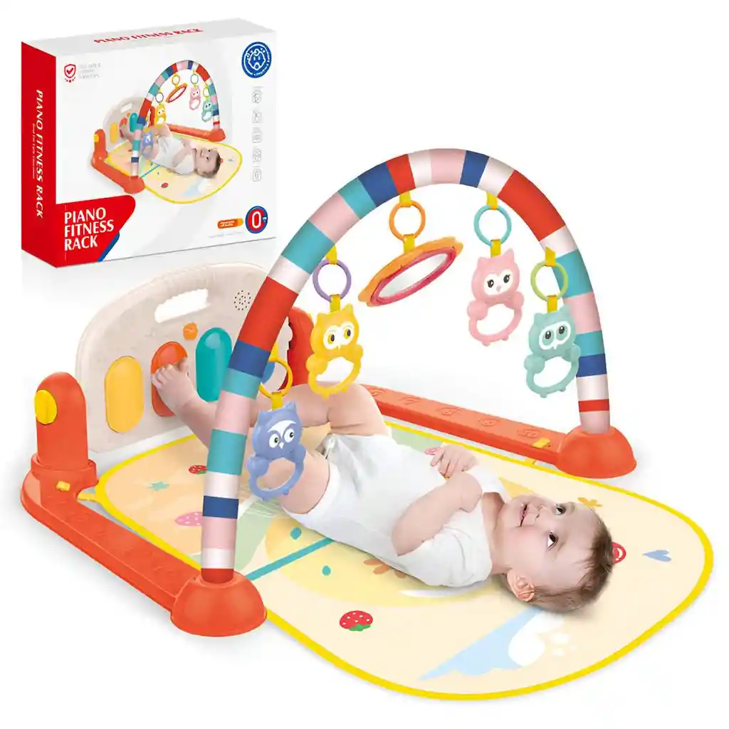 Gimnasio Piano Fitness Tapete Sonajero Buho Musical Bebes