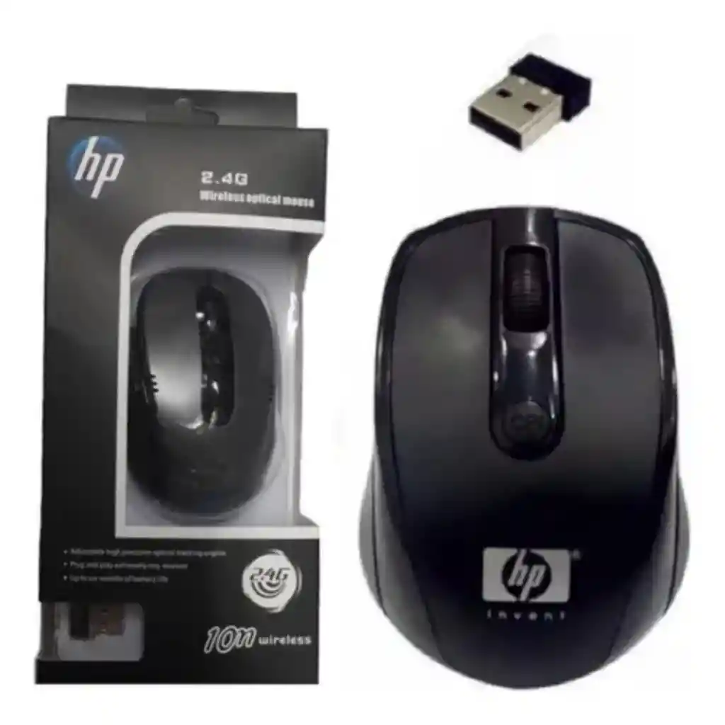 Mouse Óptico Hp 2,4g Ajustable 4 Botones Nuevo Gris