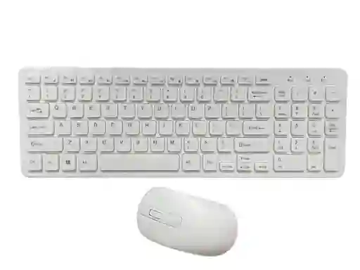 Combo Teclado Y Mouse Inalambrico Km-520 Blanco