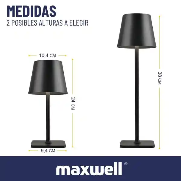 Lampara Led Set X2 Mesa Inalambrica Maxwell Minimalista