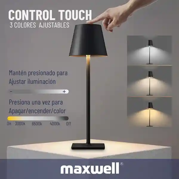 Lampara Led Set X2 Mesa Inalambrica Maxwell Minimalista