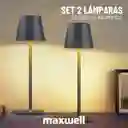 Lampara Led Set X2 Mesa Inalambrica Maxwell Minimalista