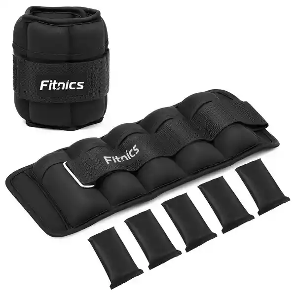 Pesas Tobilleras Y Muñequeras 6kg Fitnics Ajustables Set X2
