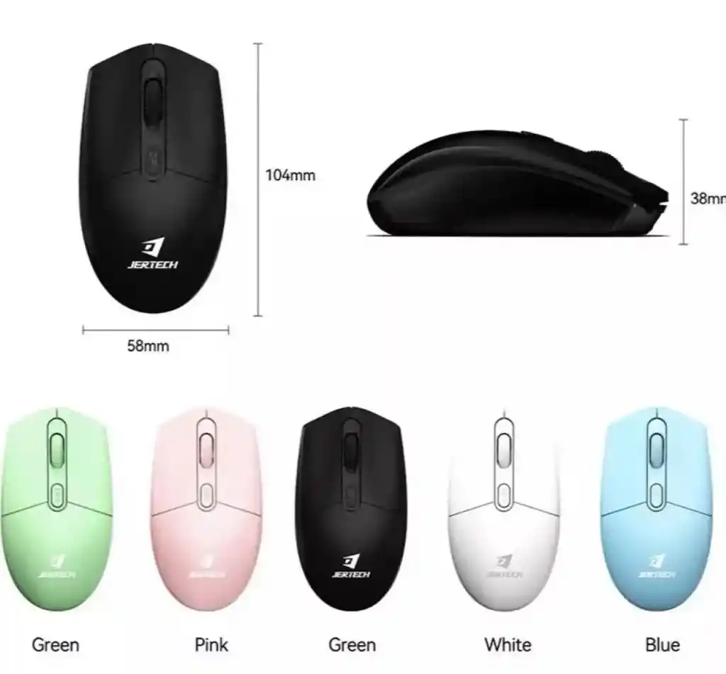 Mouse Inalámbrico Colores Jertech Sm-02