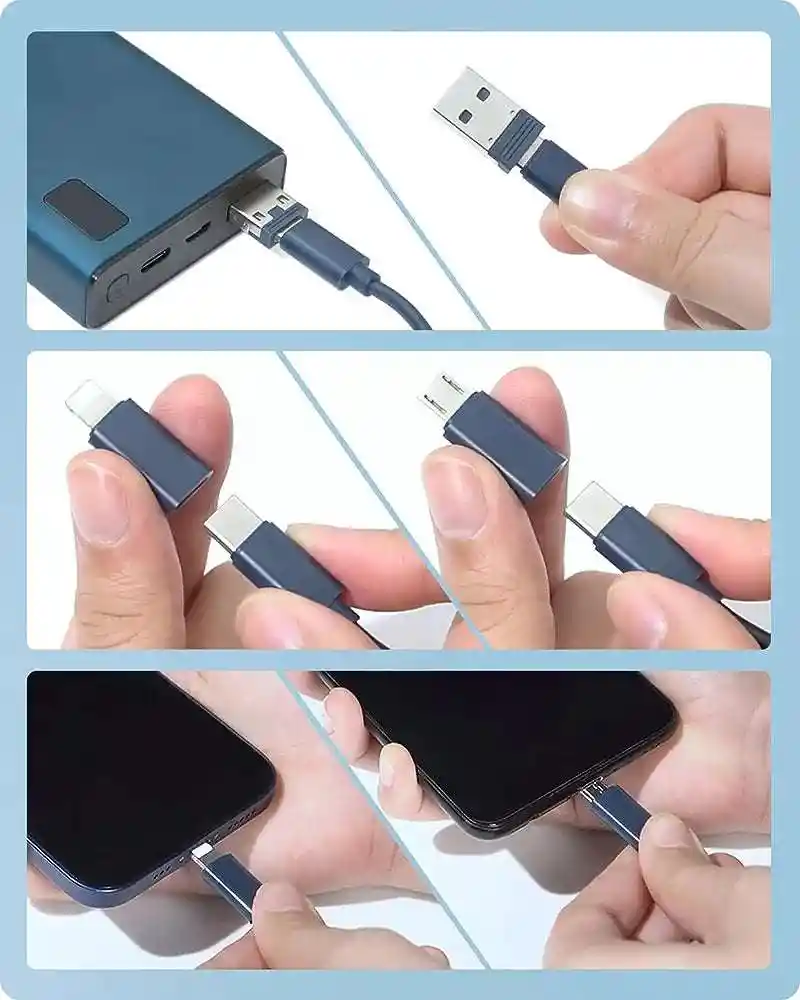 Kit Viajero Multifuncional De Cables De Datos