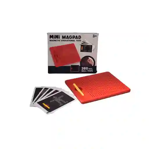 Tablero Magnetico Con Lapiz Plastico + Metal Negro Y Rojo