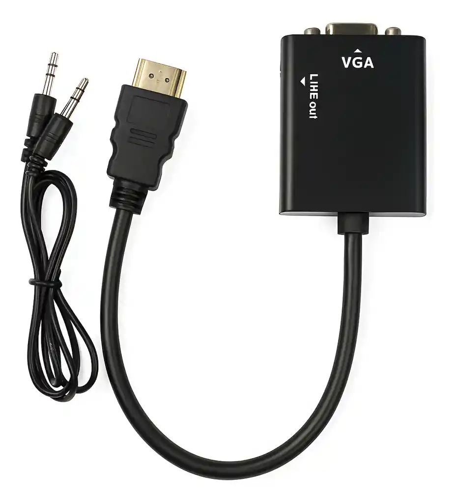 Convertidor Hdmi Macho A Vga Hembra Salida Video Adaptador