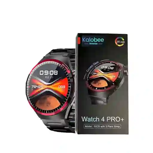 Reloj Inteligente Kalobee Watch 4 Pro+ Con Pantalla Amoled Curva Y 3 Correas Intercambiables