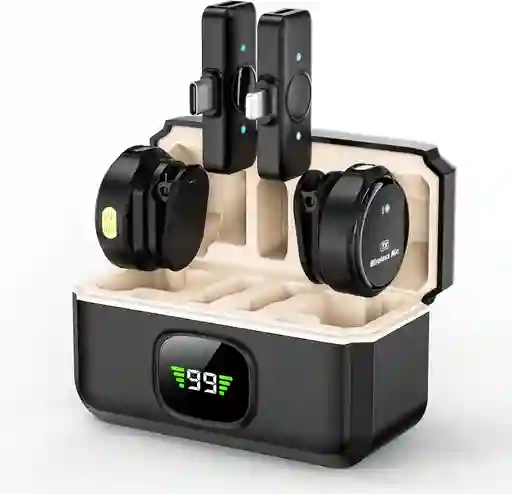 Microfonos Inalambrico Solapa Para Celular Iphone Ipad Camar