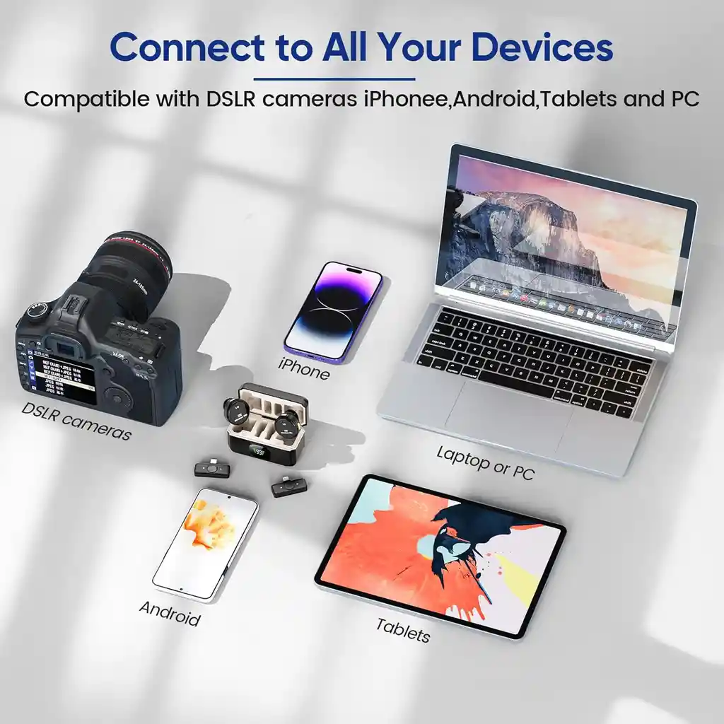 Microfonos Inalambrico Solapa Para Celular Iphone Ipad Camar
