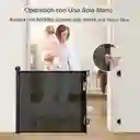 Puerta Retráctil Seguridad Bebe Mascota Extensible 1.8 Mts Negra