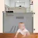 Puerta Retráctil Seguridad Bebe Mascota Extensible Gris 1.8 Mts