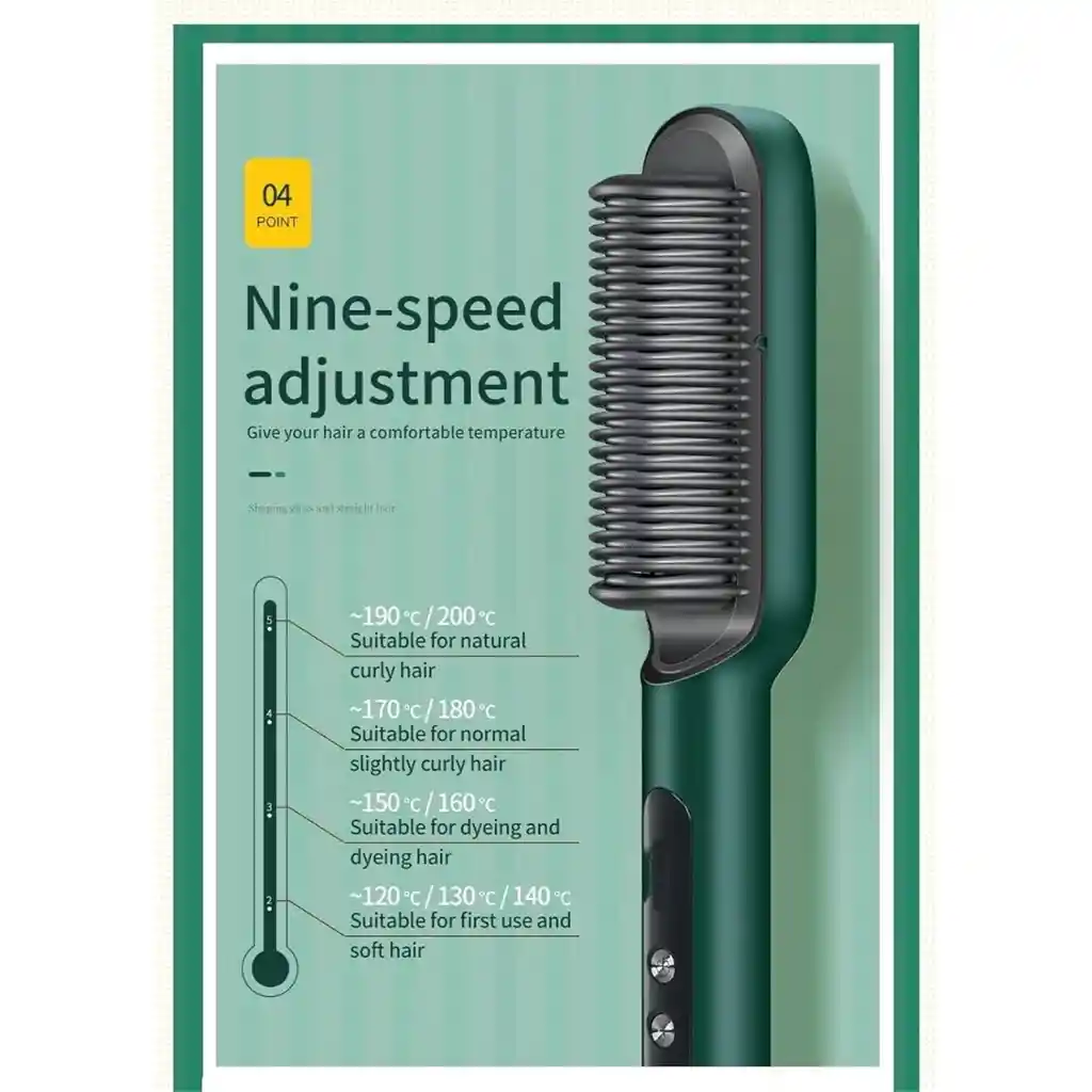 	 Cepillo Alisador De Pelo Sleek 2 En 1