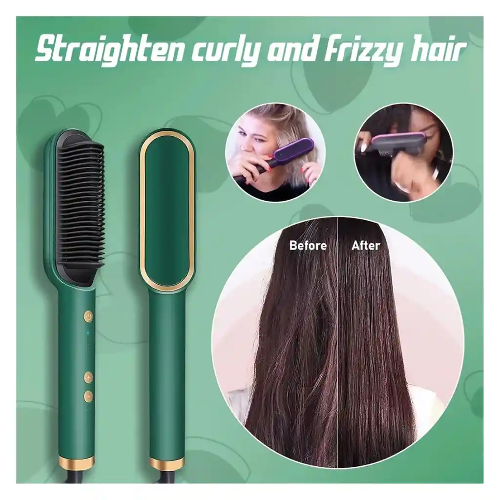 	 Cepillo Alisador De Pelo Sleek 2 En 1