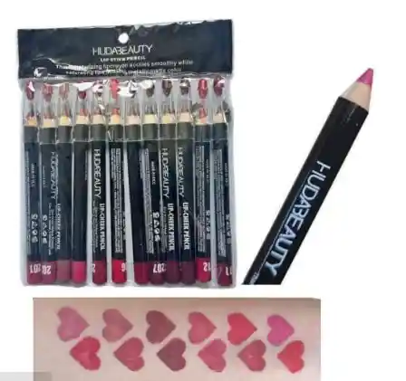 Lapiz Delineador De Labios Con Sacapuntas Maquillaje Para Rostro Hudabeauty