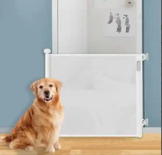Puerta Retráctil Seguridad Bebés Mascotas Blanca 1.4 Mts Fácil Instalación