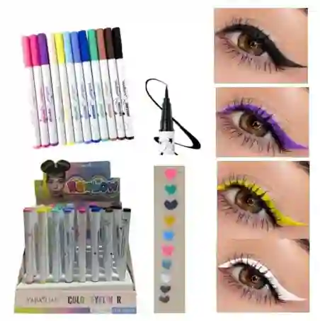 Delineador Liquido Para Ojos Delineador En Plumon Para Maquillaje De Rostro Marca Yabaolian