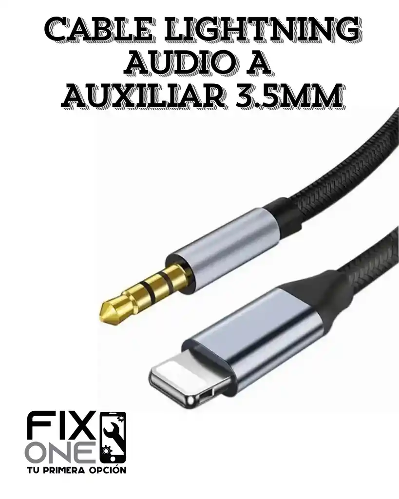 Cable Lightning Audio A Auxiliar 3.5mm