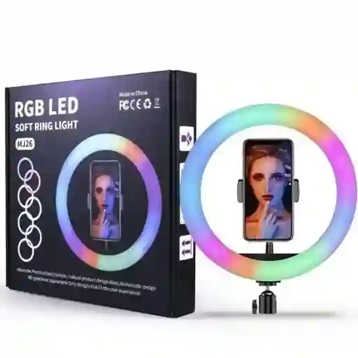 Aro Luz Rbg Con Trípode 26cm