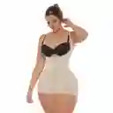 6076-faja Cachetero Moldeadora Térmica Con Látex Abdominal Color: Beige Talla:m