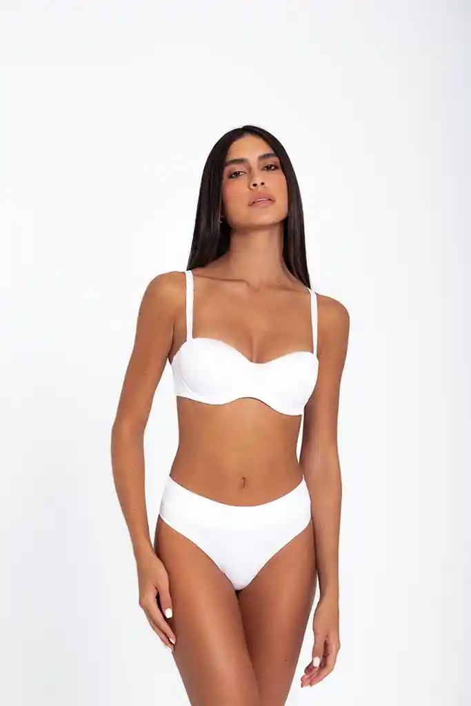Panty Brasilera De Algodón Premium (1059) Blanco S