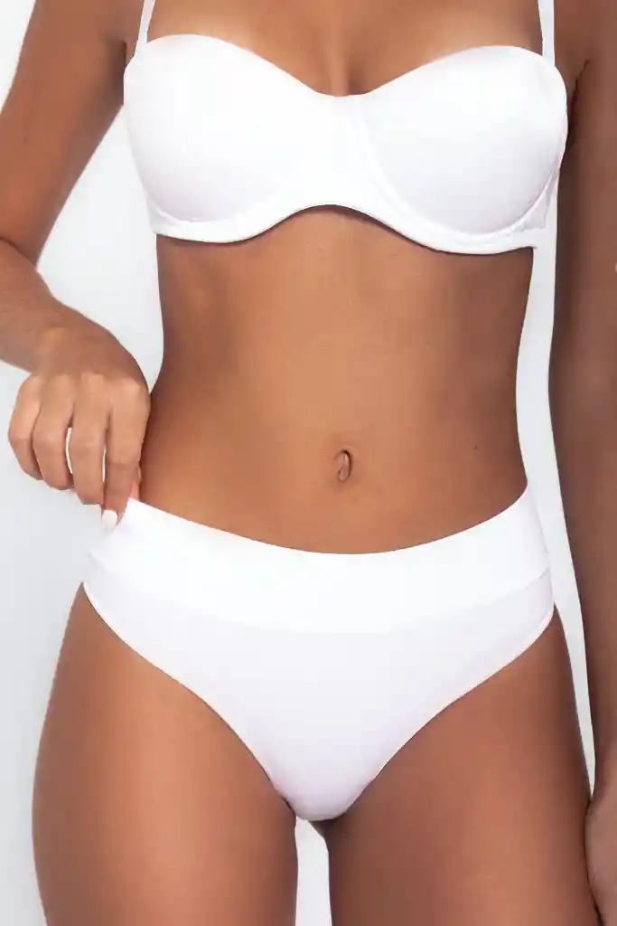 Panty Brasilera De Algodón Premium (1059) Blanco L