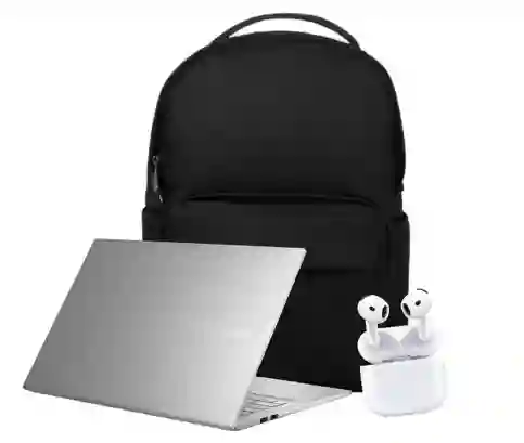 Jormands Black Premium Backpack + Asus Vivobook 15 Ci3 1315u Ram 12g Ssd 512gb Pantalla 15.6" No So - Color Silver + Acces Airpods 4 Active Noise Cancellation