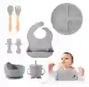 Set Vajilla Bebe En Silicona Kit Alimentacion 8 Piezas Niño