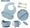 Set Vajilla Bebe En Silicona Kit Alimentacion 6 Piezas Niño