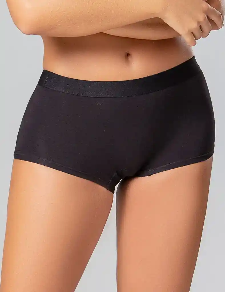 Panty Bóxer De Algodón Premium (6089) Negro S