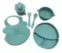 Set Vajilla Bebe En Silicona Kit Alimentacion 6 Piezas Niña